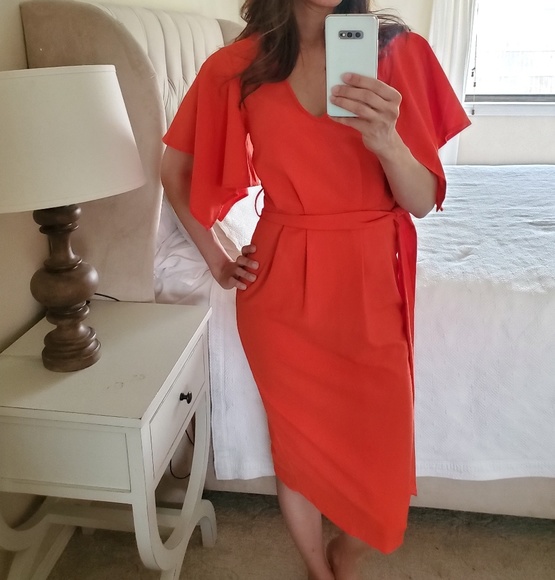 Orange ASOS Midi Dress - Picture 5 of 5